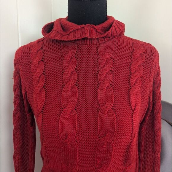 Saks 5th Avenue Silk Cashmere Cable Knit Hoodie Quiet Luxury S Preppy Nautical - Picture 3 of 8